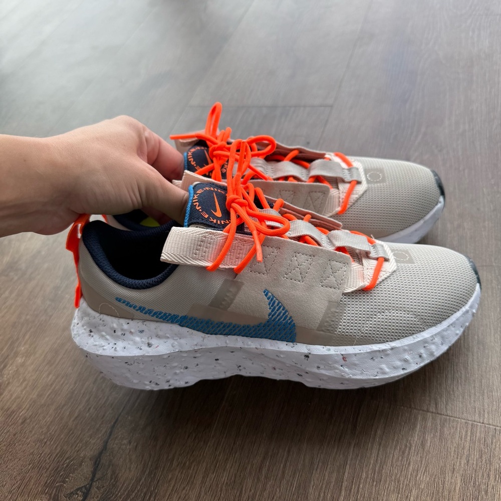 New Nike Crater Impact / Women's Cream/Blue Running Shoes Size US 7 - Picture 4 of 10